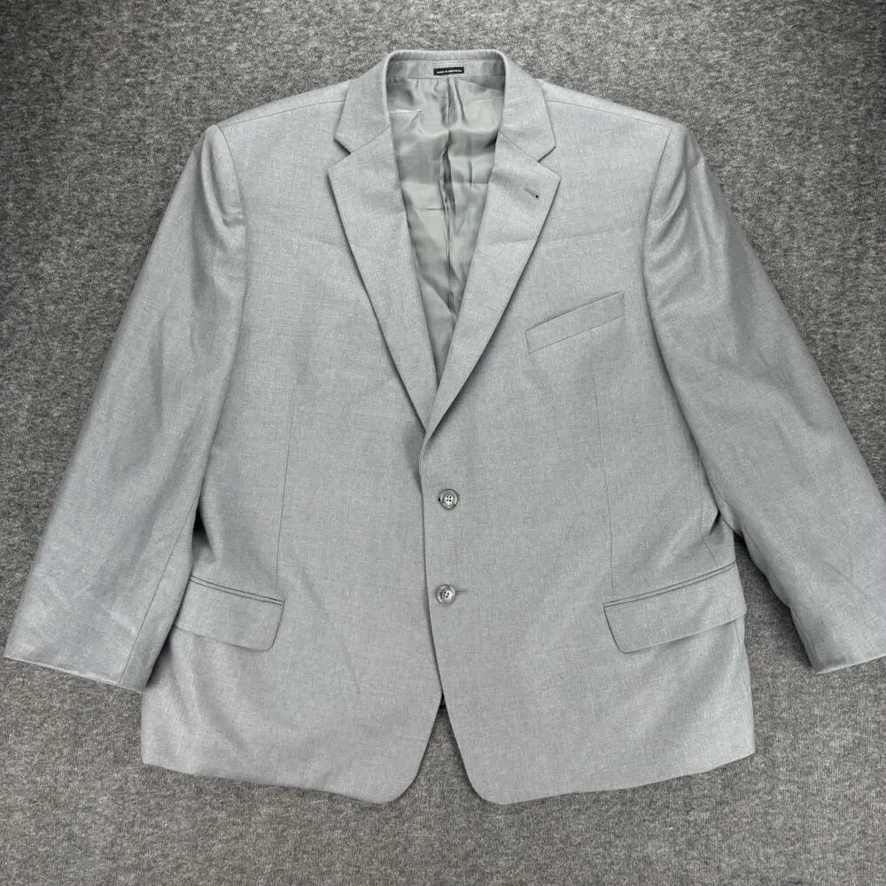 JOE Joseph Abboud Men’s Blazer 48S Gray 100% Wool Two Button Sport Coat